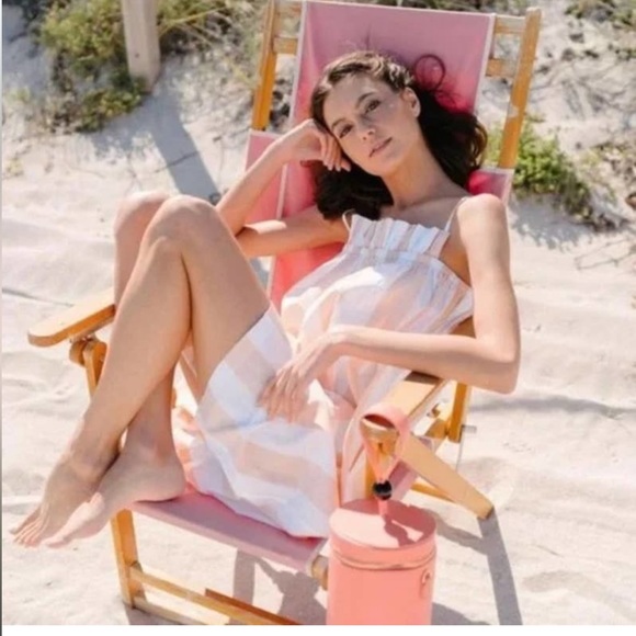 Lake Pajamas Other - Lake pajamas striped peach & white ruffled trim gown